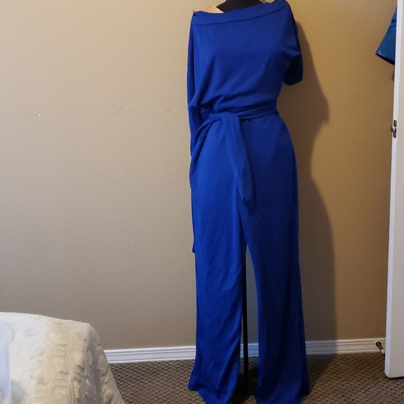 NEW Royal blue off the shoulder pantsuit - Picture 1 of 4